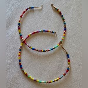 Kendra Scott beaded multi colored hoop earrings